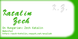 katalin zech business card